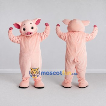 Custom Pink Pig Mascot Costume Adult Full Body Suit for Farm Events