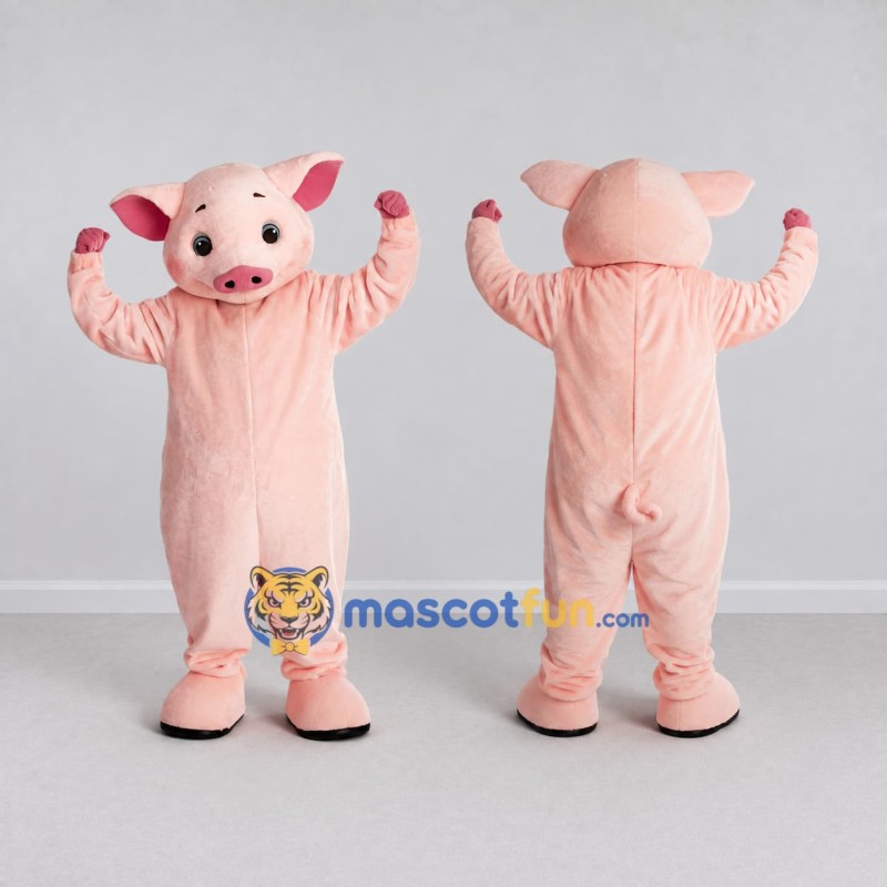 Custom Pink Pig Mascot Costume Adult Full Body Suit for Farm Events Custom Pink Pig Mascot Costume Adult Full Body Suit for Farm Events