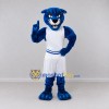 Custom Blue and White Big Panther in Sportswear Mascot Costume Adult Full Body Suit for Sports Events Custom Blue and White Big Panther in Sportswear Mascot Costume Adult Full Body Suit for Sports Events