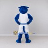 Custom Blue and White Big Panther in Sportswear Mascot Costume Adult Full Body Suit for Sports Events Custom Blue and White Big Panther in Sportswear Mascot Costume Adult Full Body Suit for Sports Events