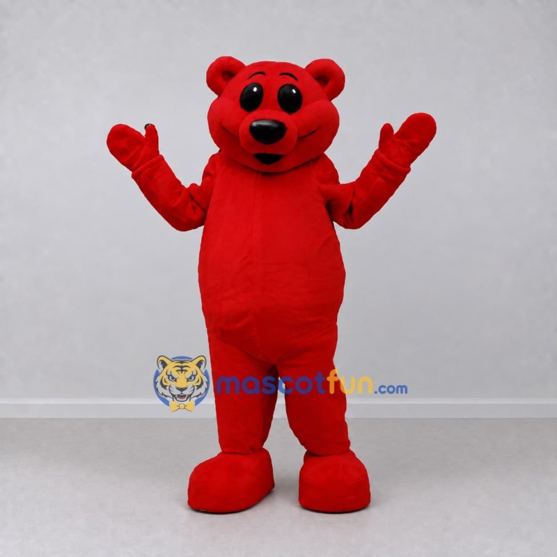 Custom Red Teddy Bear Mascot Costume Adult Full Body Suit for Children's Events Custom Red Teddy Bear Mascot Costume Adult Full Body Suit for Children's Events