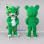 Custom Green and White Tiger Mascot Costume Adult Full Body Suit for Children's Events