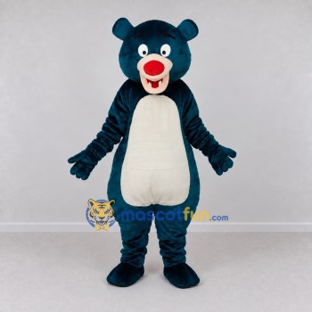 Custom Teal and White Bear Mascot Costume Adult Full Body Suit for Children's Events Custom Teal and White Bear Mascot Costume Adult Full Body Suit for Children's Events