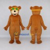 Custom Brown and Yellow Bear with Sunglasses Mascot Costume Adult Full Body Suit for Summer Events Custom Brown and Yellow Bear with Sunglasses Mascot Costume Adult Full Body Suit for Summer Events