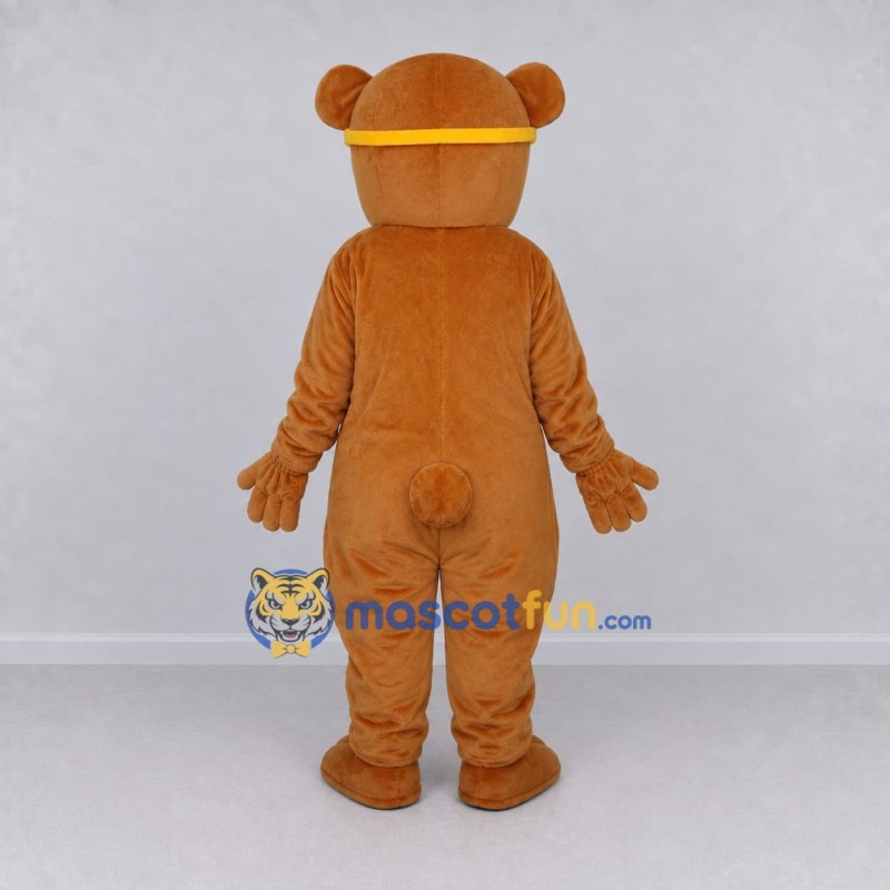 Custom Brown and Yellow Bear with Sunglasses Mascot Costume Adult Full Body Suit for Summer Events Custom Brown and Yellow Bear with Sunglasses Mascot Costume Adult Full Body Suit for Summer Events