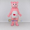 Custom Pink and White Bear with Heart Mascot Costume Adult Full Body Suit for Valentine's Events Custom Pink and White Bear with Heart Mascot Costume Adult Full Body Suit for Valentine's Events