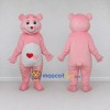 Custom Pink and White Bear with Heart Mascot Costume Adult Full Body Suit for Valentine's Events Custom Pink and White Bear with Heart Mascot Costume Adult Full Body Suit for Valentine's Events