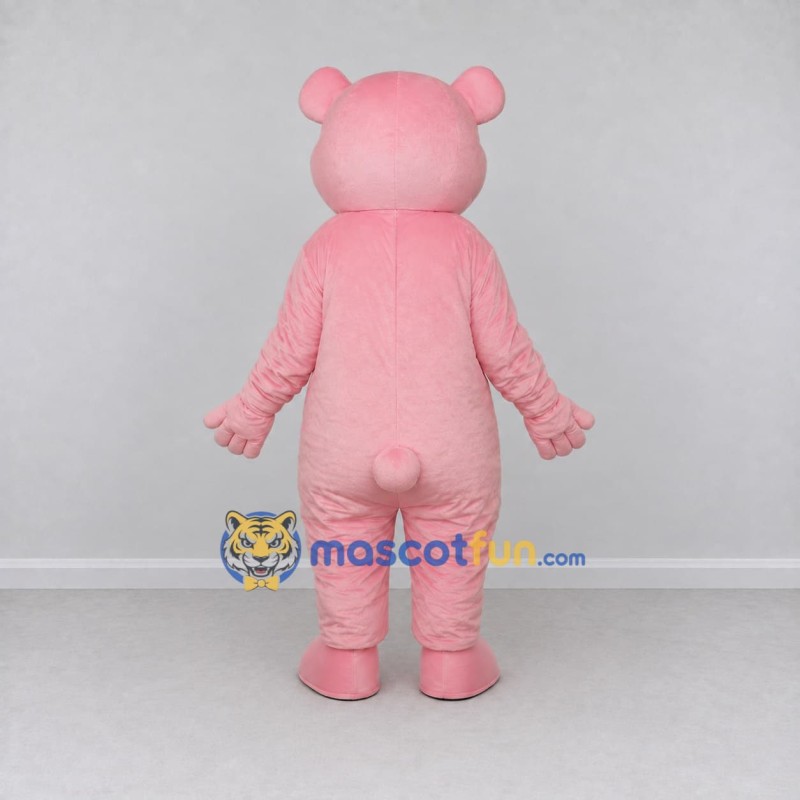 Custom Pink and White Bear with Heart Mascot Costume Adult Full Body Suit for Valentine's Events Custom Pink and White Bear with Heart Mascot Costume Adult Full Body Suit for Valentine's Events