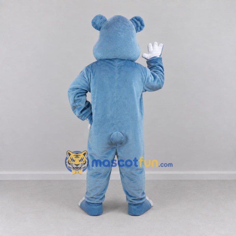 Custom Light Blue and White Bear Mascot Costume Adult Full Body Suit for Children's Events Custom Light Blue and White Bear Mascot Costume Adult Full Body Suit for Children's Events