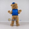 Custom Brown and Blue Magician Bear Mascot Costume Adult Full Body Suit for Party Events