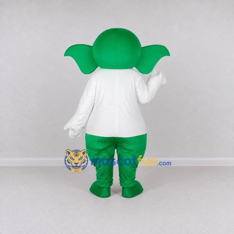 Custom Green and White Leaf-Eared Creature Mascot Costume Adult Full Body Suit for Children's Events Custom Green and White Leaf-Eared Creature Mascot Costume Adult Full Body Suit for Children's Events