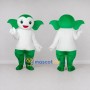 Custom Green and White Leaf-Eared Creature Mascot Costume Adult Full Body Suit for Children's Events