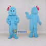 Custom Blue and Red Crested Creature Mascot Costume Adult Full Body Suit for Children's Events