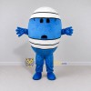 Custom Blue and White Oval Character Mascot Costume Adult Full Body Suit for Festival Events Custom Blue and White Oval Character Mascot Costume Adult Full Body Suit for Festival Events