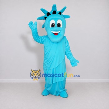 Custom Turquoise Statue of Liberty Mascot Costume Adult Full Body Suit for Parade Events Custom Turquoise Statue of Liberty Mascot Costume Adult Full Body Suit for Parade Events