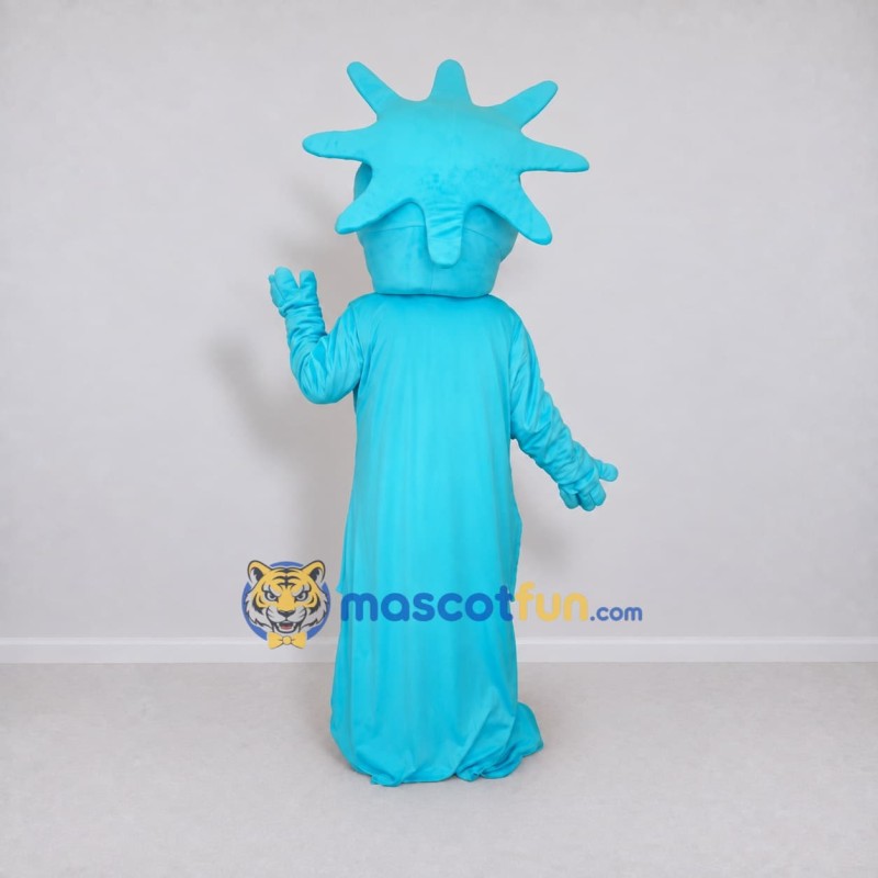 Custom Turquoise Statue of Liberty Mascot Costume Adult Full Body Suit for Parade Events