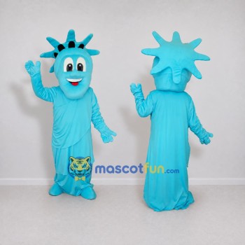 Custom Turquoise Statue of Liberty Mascot Costume Adult Full Body Suit for Parade Events