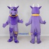 Custom Purple and Yellow Bull Mascot Costume Adult Full Body Suit for Farm Events