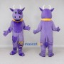 Custom Purple and Yellow Bull Mascot Costume Adult Full Body Suit for Farm Events