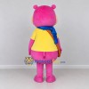 Custom Pink and Yellow Hippopotamus in T-Shirt Mascot Costume Adult Full Body Suit for Children's Events Custom Pink and Yellow Hippopotamus in T-Shirt Mascot Costume Adult Full Body Suit for Children's Events