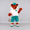 Custom Orange White and Teal Fox in Sportswear Mascot Costume Adult Full Body Suit for Sports Events Custom Orange White and Teal Fox in Sportswear Mascot Costume Adult Full Body Suit for Sports Events