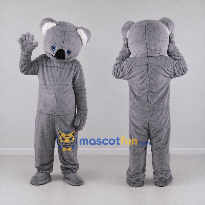 Custom Gray Koala Mascot Costume Adult Full Body Suit for Wildlife Events Custom Gray Koala Mascot Costume Adult Full Body Suit for Wildlife Events