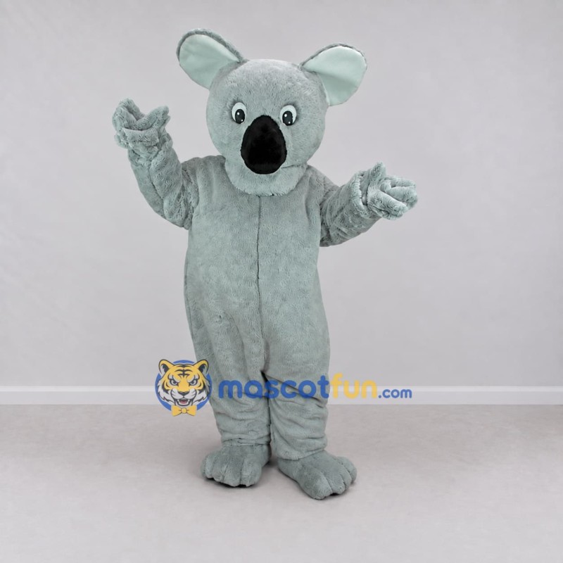 Custom Light Gray Koala Mascot Costume Adult Full Body Suit for Wildlife Events Custom Light Gray Koala Mascot Costume Adult Full Body Suit for Wildlife Events