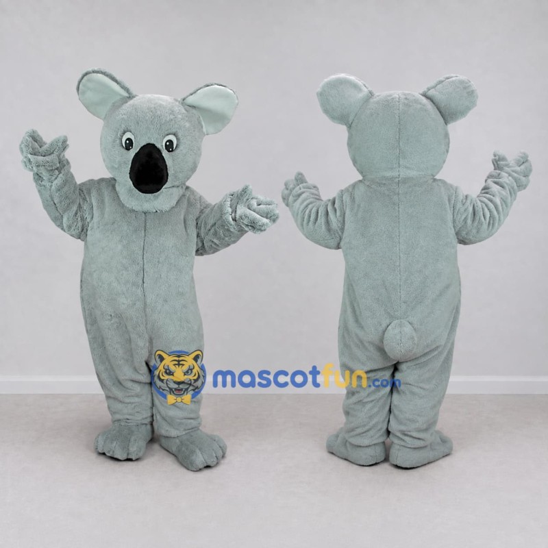 Custom Light Gray Koala Mascot Costume Adult Full Body Suit for Wildlife Events Custom Light Gray Koala Mascot Costume Adult Full Body Suit for Wildlife Events