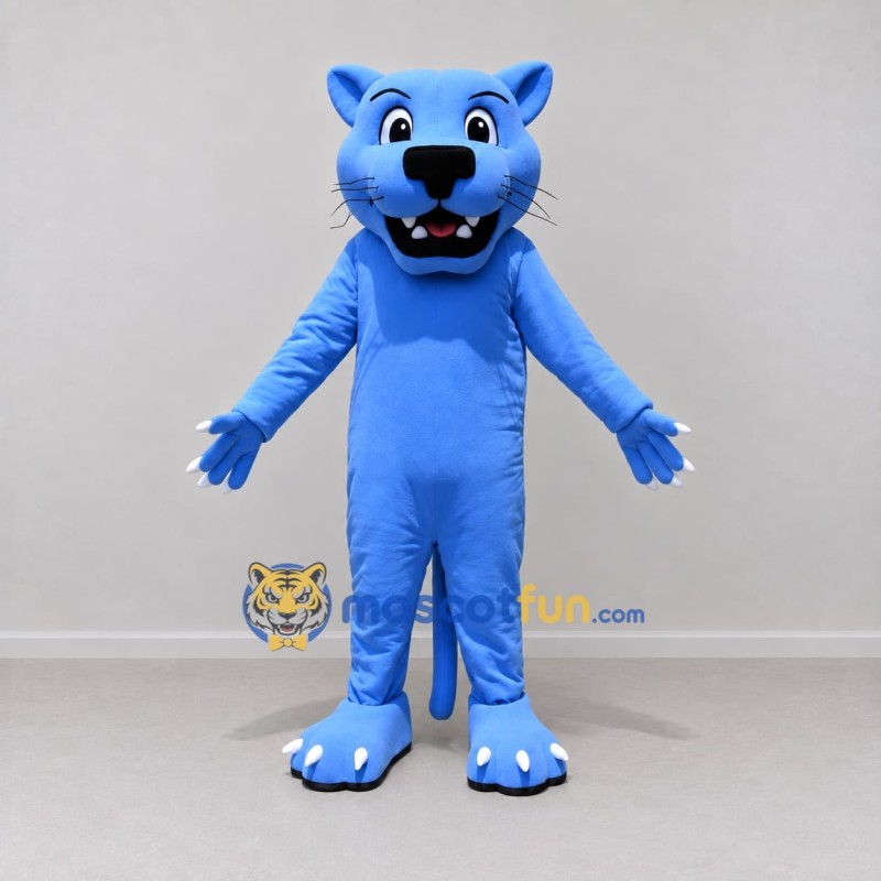 Custom Blue Panther Mascot Costume Adult Full Body Suit for Children's Events