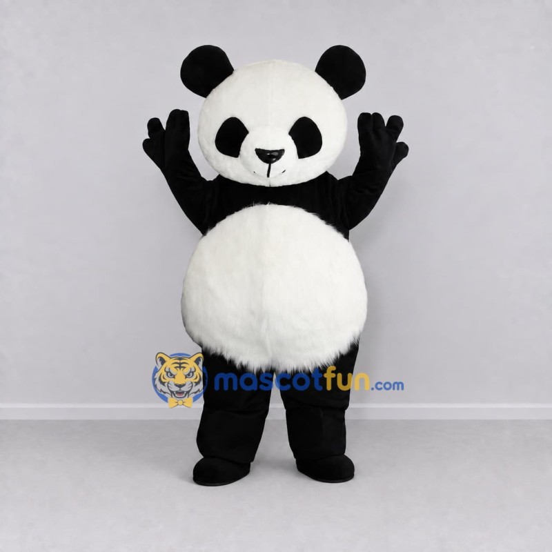 Custom Black and White Panda Mascot Costume Adult Full Body Suit for Children's Events Custom Black and White Panda Mascot Costume Adult Full Body Suit for Children's Events
