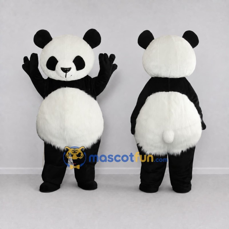 Custom Black and White Panda Mascot Costume Adult Full Body Suit for Children's Events Custom Black and White Panda Mascot Costume Adult Full Body Suit for Children's Events