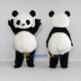 Custom Black and White Panda Mascot Costume Adult Full Body Suit for Children's Events