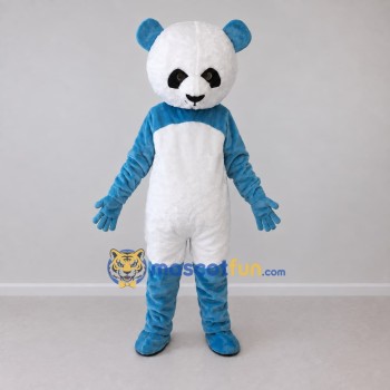 Custom Blue and White Panda Mascot Costume Adult Full Body Suit for Children's Events Custom Blue and White Panda Mascot Costume Adult Full Body Suit for Children's Events