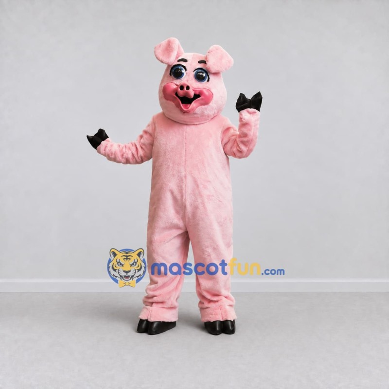 Custom Pink Pig Mascot Costume Adult Full Body Suit for Farm Events Custom Pink Pig Mascot Costume Adult Full Body Suit for Farm Events