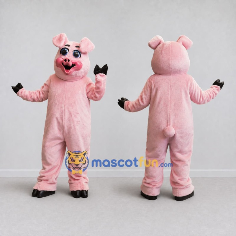 Custom Pink Pig Mascot Costume Adult Full Body Suit for Farm Events Custom Pink Pig Mascot Costume Adult Full Body Suit for Farm Events