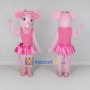 Custom Pink Mouse in Skirt Mascot Costume Adult Full Body Suit for Children's Events