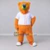 Custom Orange White and Green Bear in Jersey Mascot Costume Adult Full Body Suit for Sports Events Custom Orange White and Green Bear in Jersey Mascot Costume Adult Full Body Suit for Sports Events