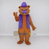 Custom Brown and Purple Rodent in Vest Mascot Costume Adult Full Body Suit for Children's Events Custom Brown and Purple Rodent in Vest Mascot Costume Adult Full Body Suit for Children's Events
