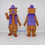 Custom Brown and Purple Rodent in Vest Mascot Costume Adult Full Body Suit for Children's Events