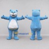 Custom Light Blue and White Bear Mascot Costume Adult Full Body Suit for Children's Events Custom Light Blue and White Bear Mascot Costume Adult Full Body Suit for Children's Events