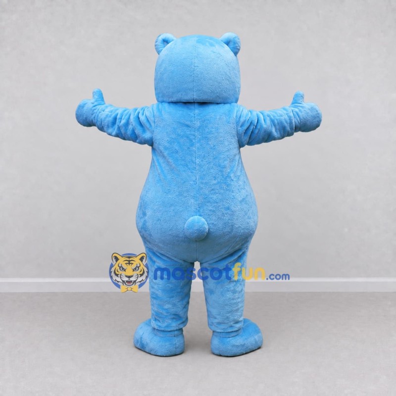Custom Light Blue and White Bear Mascot Costume Adult Full Body Suit for Children's Events Custom Light Blue and White Bear Mascot Costume Adult Full Body Suit for Children's Events