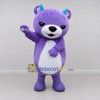 Custom Purple and White Horned Bear Mascot Costume Adult Full Body Suit for Costume Parties Custom Purple and White Horned Bear Mascot Costume Adult Full Body Suit for Costume Parties