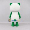 Custom Green and White Panda with Bow Tie Mascot Costume Adult Full Body Suit for Children's Events Custom Green and White Panda with Bow Tie Mascot Costume Adult Full Body Suit for Children's Events