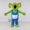 Custom Green and Blue Koala in Overalls Mascot Costume Adult Full Body Suit for Children's Events