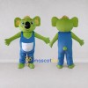 Custom Green and Blue Koala in Overalls Mascot Costume Adult Full Body Suit for Children's Events