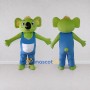 Custom Green and Blue Koala in Overalls Mascot Costume Adult Full Body Suit for Children's Events