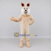 Custom Tan and White Rabbit Mascot Costume Adult Full Body Suit for Easter Events Custom Tan and White Rabbit Mascot Costume Adult Full Body Suit for Easter Events