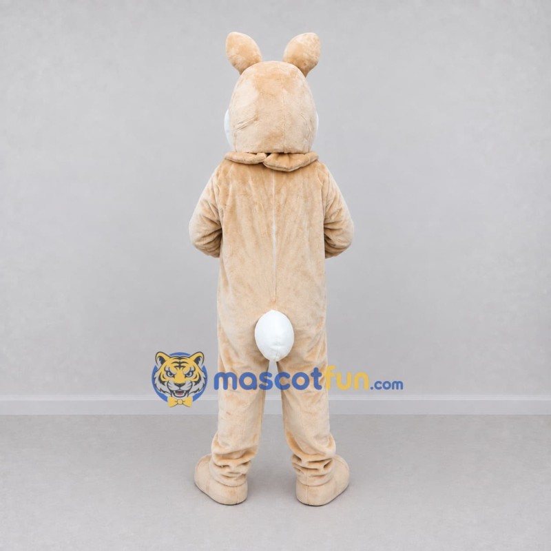 Custom Tan and White Rabbit Mascot Costume Adult Full Body Suit for Easter Events Custom Tan and White Rabbit Mascot Costume Adult Full Body Suit for Easter Events