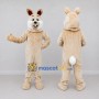 Custom Tan and White Rabbit Mascot Costume Adult Full Body Suit for Easter Events