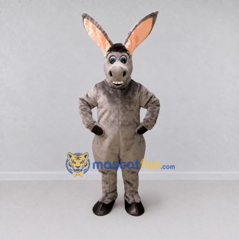 Custom Gray Brown Donkey Mascot Costume Adult Full Body Suit for Farm Events